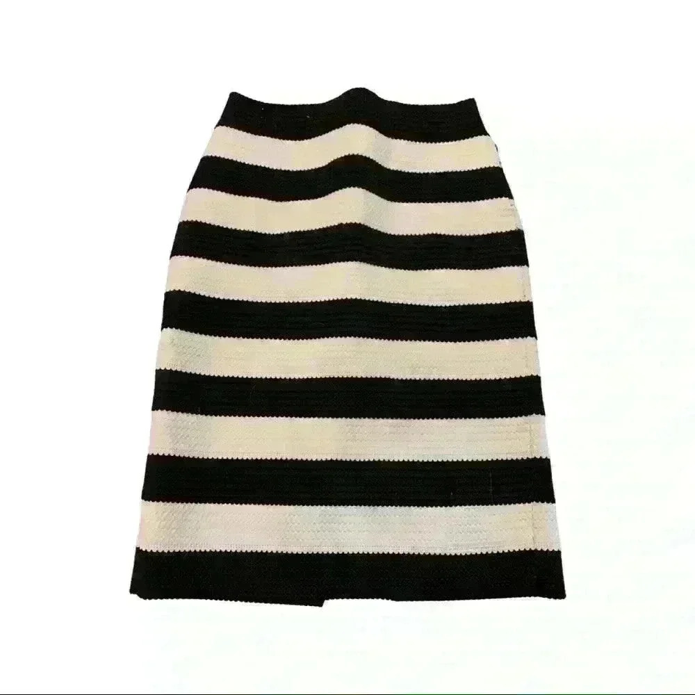 Express Womens Black and White Striped Pencil Skirt Size Medium